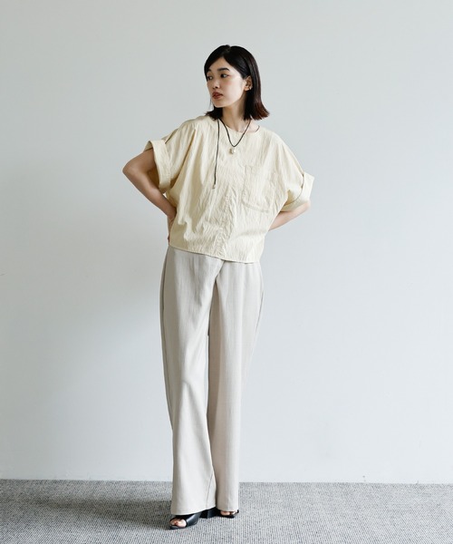 select MOCA Et（セレクトモカエト）の「【Et】Front Pocket Big Cuff Blouse（シャツ/ブラウス・レディース・ブラック/ベージュ・FREE）」の15枚目の写真