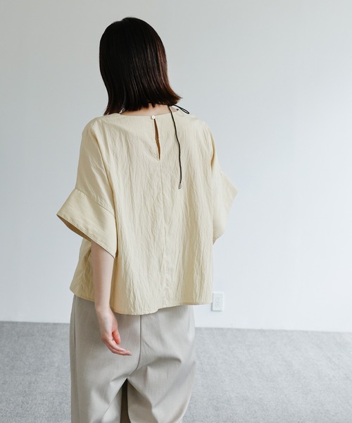 select MOCA Et（セレクトモカエト）の「【Et】Front Pocket Big Cuff Blouse（シャツ/ブラウス・レディース・ブラック/ベージュ・FREE）」の16枚目の写真