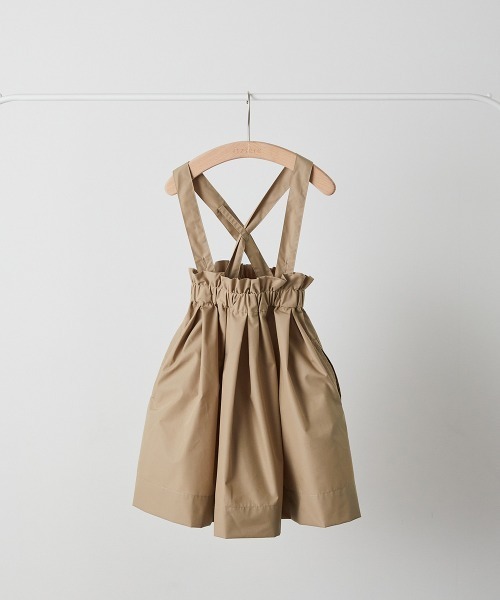 riziere（リジェール）の「サス付きハイウエストギャザースカート（スカート・キッズ・ベージュ/ブラック/ブラウン・110/100/90/120/150/140/130）」の5枚目の写真