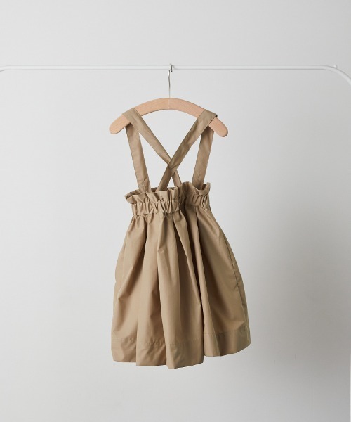 riziere（リジェール）の「サス付きハイウエストギャザースカート（スカート・キッズ・ベージュ/ブラック/ブラウン・110/100/90/120/150/140/130）」の6枚目の写真