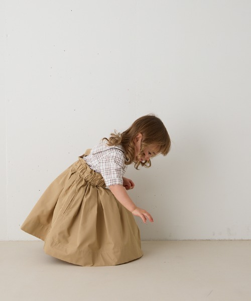 riziere（リジェール）の「サス付きハイウエストギャザースカート（スカート・キッズ・ベージュ/ブラック/ブラウン・110/100/90/120/150/140/130）」の13枚目の写真