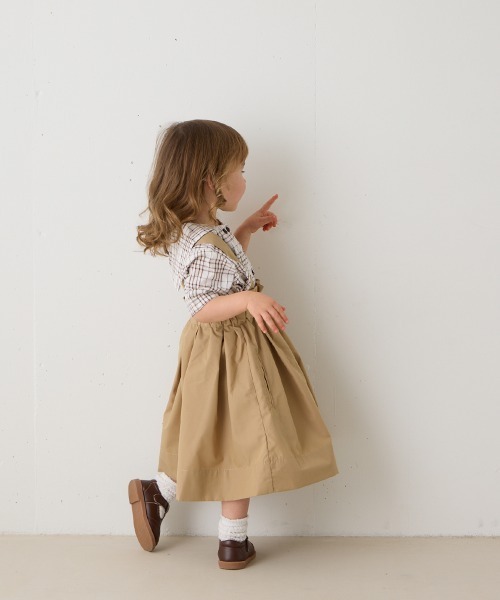 riziere（リジェール）の「サス付きハイウエストギャザースカート（スカート・キッズ・ベージュ/ブラック/ブラウン・110/100/90/120/150/140/130）」の17枚目の写真