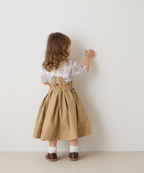 riziere（リジェール）の「サス付きハイウエストギャザースカート（スカート・キッズ・ベージュ/ブラック/ブラウン・110/100/90/120/150/140/130）」の19枚目の写真