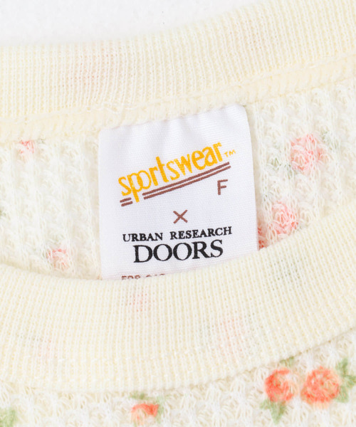 URBAN RESEARCH DOORS（アーバンリサーチドアーズ）の「『別注』Sports Wear×DOORS　ワッフルフレンチスリーブTシャツ（Tシャツ/カットソー・レディース・グレー系その他/アイボリー/グレー/ホワイト系その他・ONE）」の15枚目の写真
