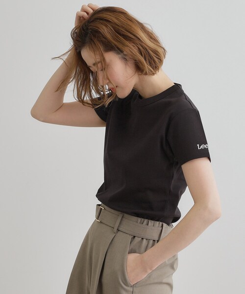 Lee(リー)の「【Lee×grove別注】COMPACTFIT T-SHIRT(Tシャツ/カットソー・レディース・ブラック/オフホワイト/ピンク・02/03)」の9枚目の写真