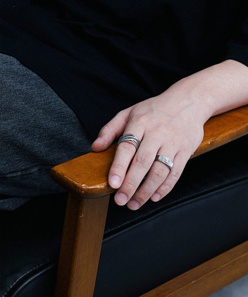 ケアリング3点セット SBG by 7JEWELRY 指輪 リング 3点セット フリーサイズリング メンズ