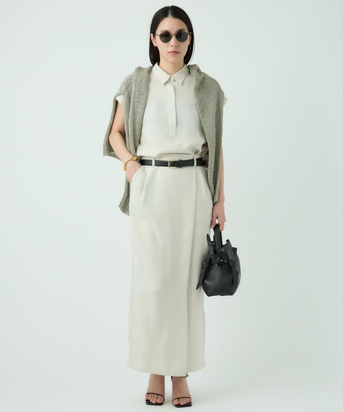 Chaos（カオス）の「Chaos(カオス)/アイアスロータスカート ◆セットアップ可◆（スカート・レディース・ネイビー/ライトベージュ/チャコール・FREE）」の2枚目の写真