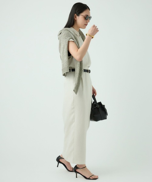 Chaos（カオス）の「Chaos(カオス)/アイアスロータスカート ◆セットアップ可◆（スカート・レディース・ネイビー/ライトベージュ/チャコール・FREE）」の6枚目の写真