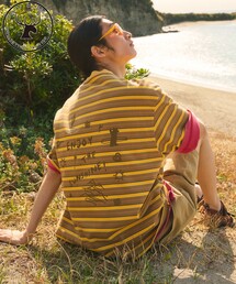 どい❗️ボーダーシャツ　黄色 Tシャツ/カットソー（イエロー/黄色系・ボーダー柄