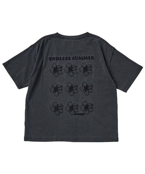 ROXY（ロキシー）の「MINI ONE MORE /ロキシーキッズドロップショルダーバックプリント半袖Tシャツ（Tシャツ/カットソー・キッズ・ナチュラル/パープル/ブラック・140/150/130/120/110/100）」の2枚目の写真