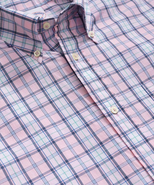 BROOKS BROTHERS(ブルックスブラザーズ)の「コットンポプリン ショートスリーブ フライデーシャツ(シャツ/ブラウス・メンズ・マルチ/ピンク系その他/ホワイト×ブルー/アクア・LARGE/MEDIUM/SMALL/X-LARGE)」の9枚目の写真