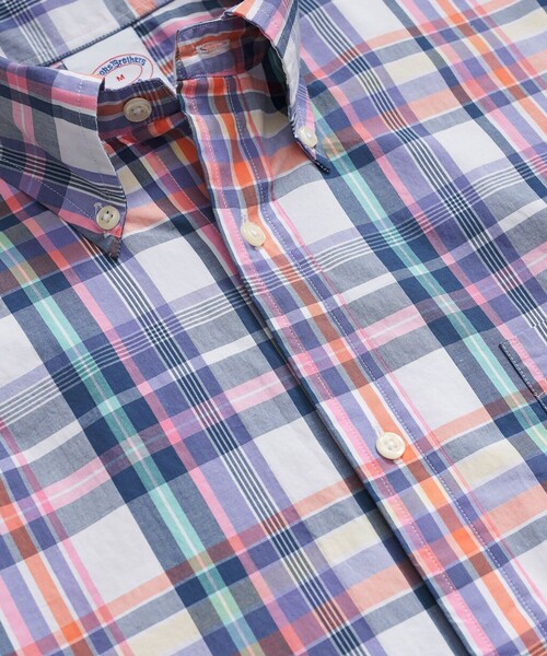 BROOKS BROTHERS(ブルックスブラザーズ)の「コットンポプリン ショートスリーブ フライデーシャツ(シャツ/ブラウス・メンズ・マルチ/ピンク系その他/ホワイト×ブルー/アクア・LARGE/MEDIUM/SMALL/X-LARGE)」の11枚目の写真