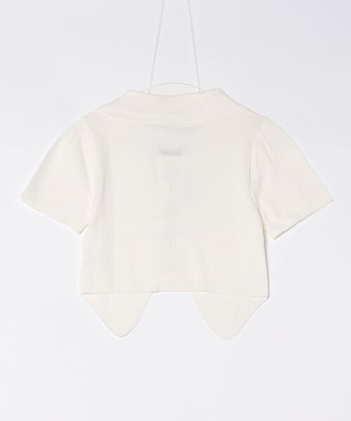 Jasmine Grandiflorum(ジャスミングランディフローラム)の「【Jasmine】レースアップショート丈半袖トップス (SS)(Tシャツ/カットソー・レディース・ブラック/ホワイト/ベージュ・FREE)」の16枚目の写真