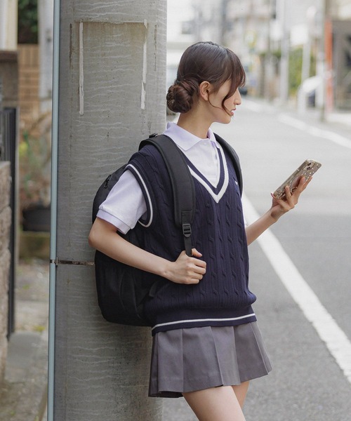 GLOBAL WORK（グローバルワーク）の「ラインサマーベスト/AND YUA ANY/452260（ベスト・キッズ・ベージュ/ネイビー/アイボリー・FREE）」の17枚目の写真