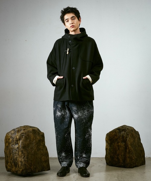 Dulcamara ドゥルカマラ メルトンダッフルショートCT 黒 ユニセックス セール】メルトンダッフルショートCT（ダッフルコート）｜Dulcamara