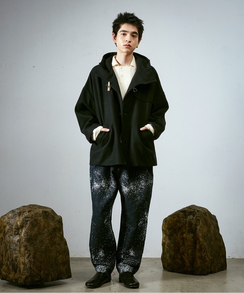 Dulcamara ドゥルカマラ メルトンダッフルショートCT 黒 ユニセックス セール】メルトンダッフルショートCT（ダッフルコート）｜Dulcamara