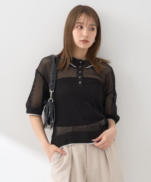 メッシュポロニット　ウォッシャブル BEAUTY&YOUTH UNITED ARROWS｜メッシュ ポロニット