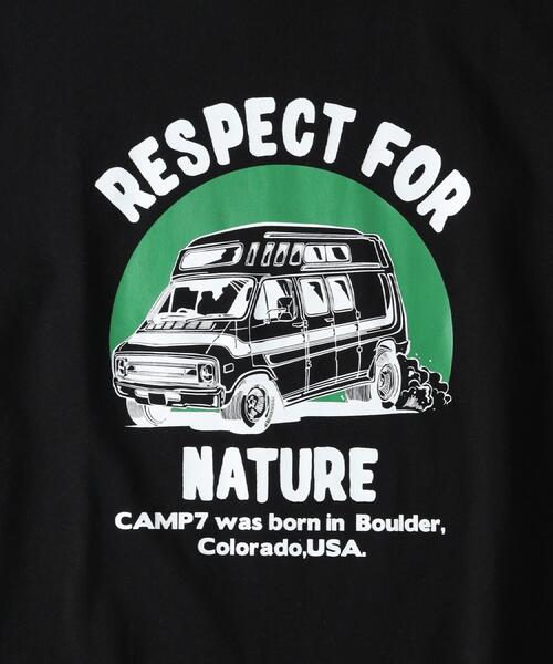 CAMP7(キャンプセブン)の「CAMP7(キャンプ7)【メンズ】グラフィックプリントTシャツ(Tシャツ/カットソー・メンズ・ブラック/ホワイト・M/L/XL)」の3枚目の写真