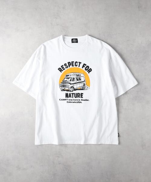 CAMP7(キャンプセブン)の「CAMP7(キャンプ7)【メンズ】グラフィックプリントTシャツ(Tシャツ/カットソー・メンズ・ブラック/ホワイト・M/L/XL)」の12枚目の写真