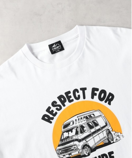 CAMP7（キャンプセブン）の「【CAMP7】グラフィックプリントＴシャツ（Tシャツ/カットソー・メンズ・ブラック/ホワイト・M/L/XL）」の8枚目の写真