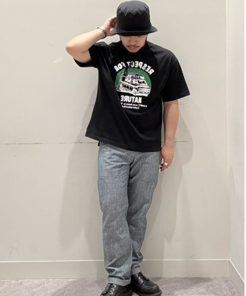 CAMP7（キャンプセブン）の「【CAMP7】グラフィックプリントＴシャツ（Tシャツ/カットソー・メンズ・ブラック/ホワイト・M/L/XL）」の12枚目の写真