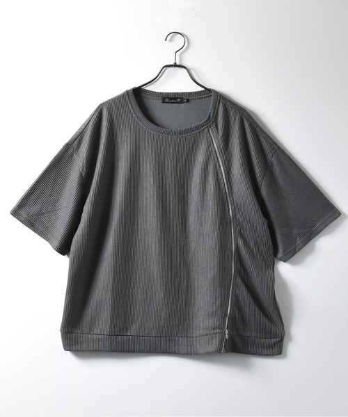 neos（ネオス）の「【neos】ルーズシルエット ショート丈 ZIP 切替 サーマル ハーフスリーブ カットソー（Tシャツ/カットソー・メンズ・ブラック/グレー/ブルー・MEDIUM/LARGE）」の20枚目の写真