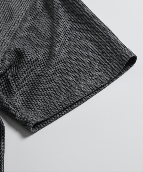 neos（ネオス）の「【neos】ルーズシルエット ショート丈 ZIP 切替 サーマル ハーフスリーブ カットソー（Tシャツ/カットソー・メンズ・ブラック/グレー/ブルー・MEDIUM/LARGE）」の22枚目の写真