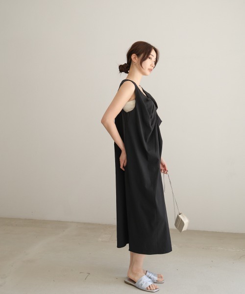Bab(バブ)の「フロントねじりワンピース(ワンピース・レディース・ブラック/オフホワイト/ライトグリーン・M)」の17枚目の写真