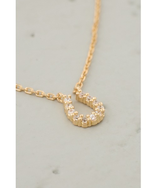 AZUL by moussy（アズールバイマウジー）の「ラインストーンホースシューモチーフネックレス（ネックレス・レディース・ゴールド系その他/シルバー・FREE）」の4枚目の写真