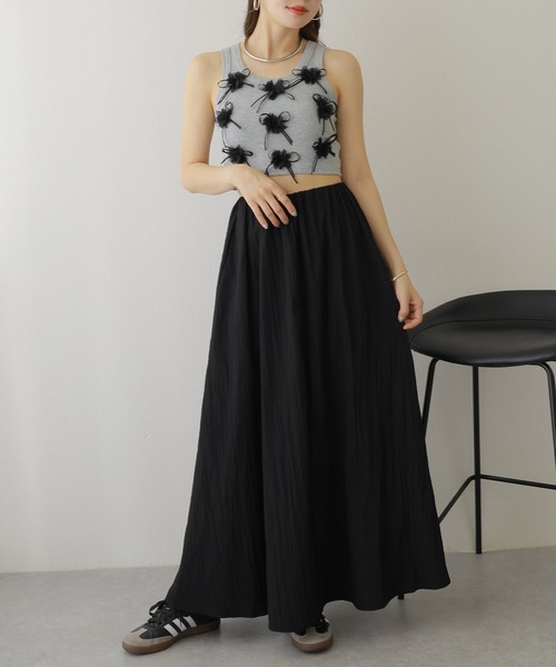 ◎エイさま専用◎LAUREN RALPH LAUREN★ロングスカート LAULEN（ローレン）の「pleated elastic waist long skirt /プリーツ