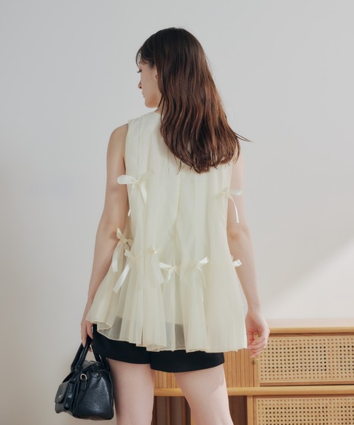 ECREL（エクレール）の「リボンフレアブラウス（シャツ/ブラウス・レディース・アイボリー・FREE）」の8枚目の写真
