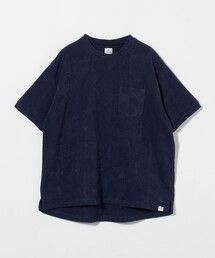ユナイテッドアローズ　コンビプリーツ　Tシャツ　ネイビー コンビ プリーツ Tシャツ