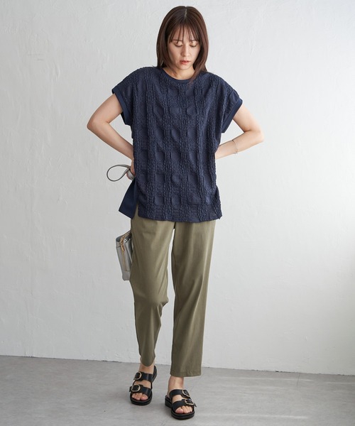tシャツ レースジャガードプルオーバー レディース ikka（イッカ）の「【コスパ最強1990円(税抜)】レースジャガード