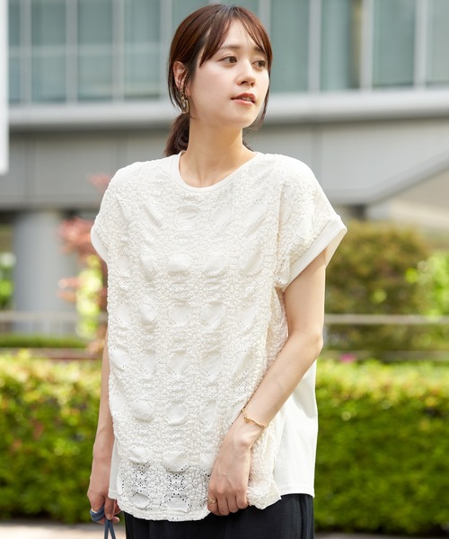 tシャツ プリーツレース切替えプルオーバー レディース 楽天市場】【 60％OFF 】 Tシャツ レディース 夏 トップス プル