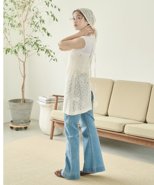 REMOON(リムーン)の「レースキャミワンピースセット(ワンピース・レディース・ブラック/ホワイト・FREE)」の18枚目の写真