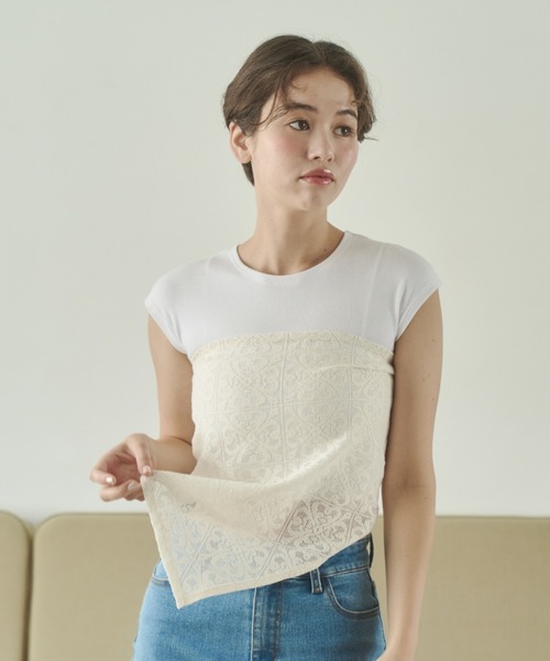 REMOON(リムーン)の「レースキャミワンピースセット(ワンピース・レディース・ブラック/ホワイト・FREE)」の13枚目の写真