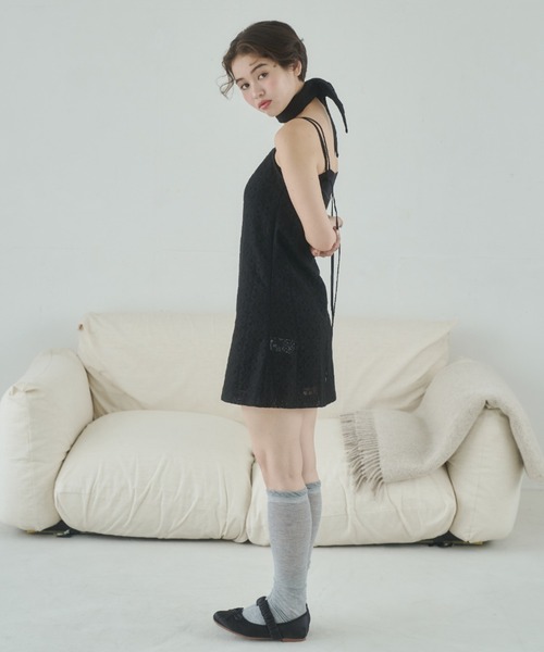 REMOON(リムーン)の「レースキャミワンピースセット(ワンピース・レディース・ブラック/ホワイト・FREE)」の21枚目の写真