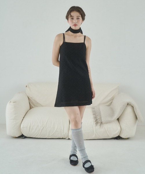 REMOON(リムーン)の「レースキャミワンピースセット(ワンピース・レディース・ブラック/ホワイト・FREE)」の22枚目の写真