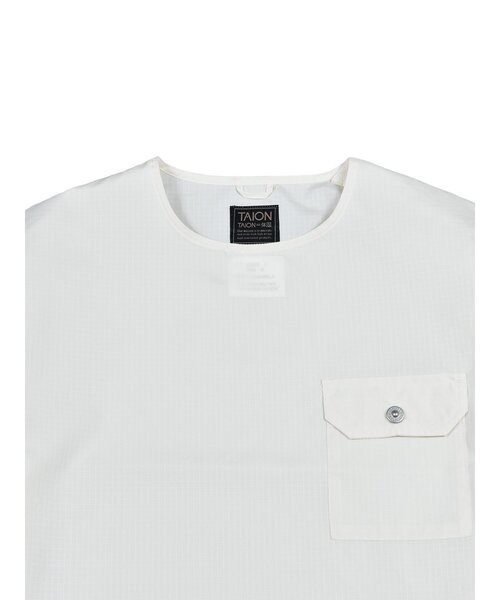 TAION（タイオン）の「【TAION】 MILITARY CUTSEW HALF SLEEVE ノンダウン ミリタリー ハーフスリーブカットソー（Tシャツ/カットソー・メンズ・グリーン系1/ホワイト系1/ブラック/ブラック系1・2/3）」の5枚目の写真