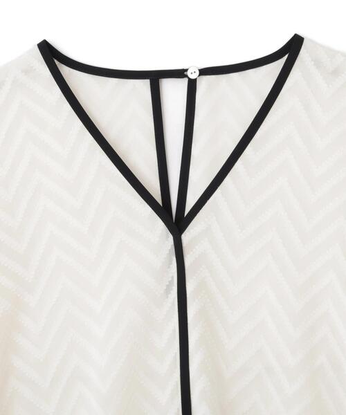 セール】◇パイピングシアーブラウス（シャツ/ブラウス