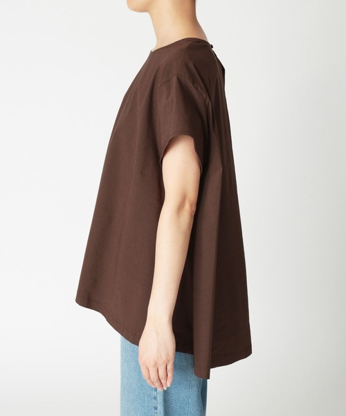 BARNYARDSTORM（バンヤードストーム）の「BARNYARDSTORM / リネンストレッチＡラインプルオーバー＜セットアップ対応＞（シャツ/ブラウス・レディース・ブラウン/ブラック・M/S）」の20枚目の写真