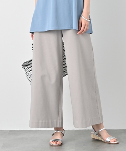 セール】タック入りキュロットパンツ｜綿混 キュロット ワイド