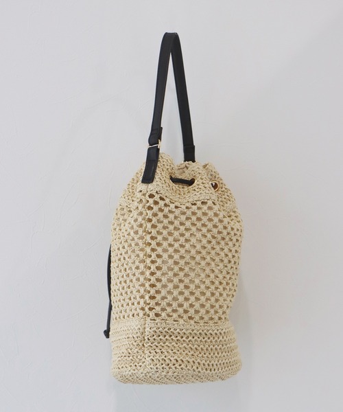 BLUEEAST（ブルーイースト）の「クロシェ2WAYかごバッグ（ショルダーバッグ・レディース・ブラウン/ベージュ・FREE）」の13枚目の写真