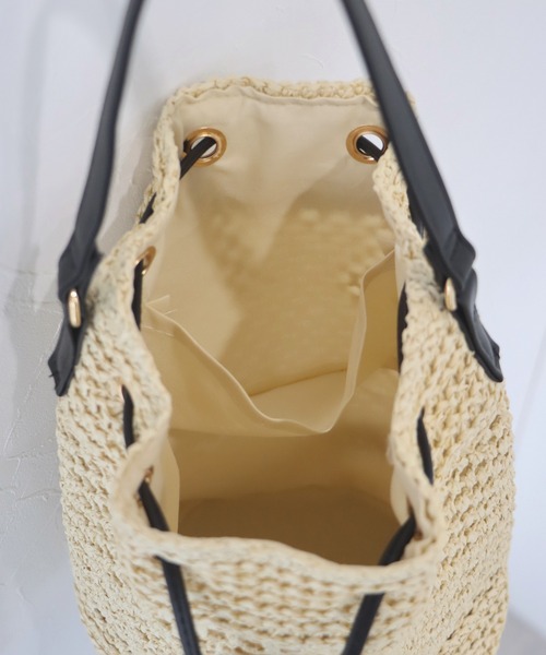 BLUEEAST（ブルーイースト）の「クロシェ2WAYかごバッグ（ショルダーバッグ・レディース・ブラウン/ベージュ・FREE）」の16枚目の写真