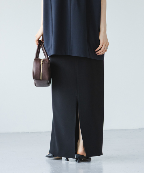 追加》【洗える】コンフォートジャージーライクタイトスカート 5