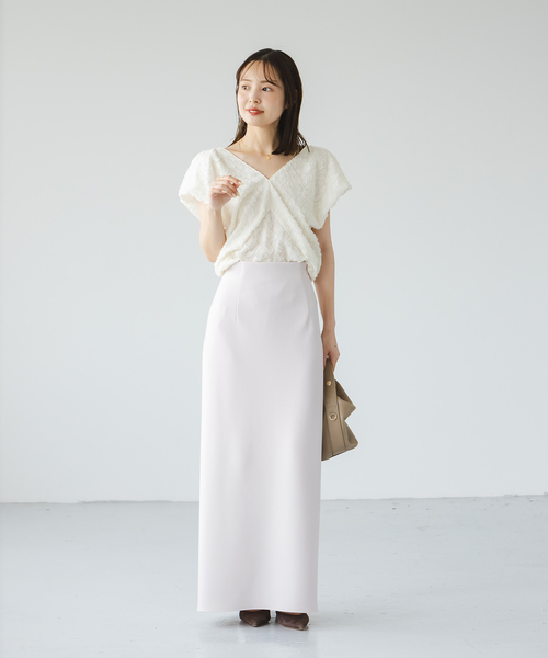 追加》【洗える】コンフォートジャージーライクタイトスカート 5