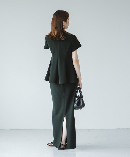 追加》【洗える】コンフォートジャージーライクタイトスカート 5