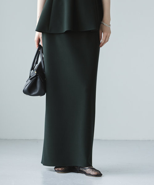 追加》【洗える】コンフォートジャージーライクタイトスカート 5