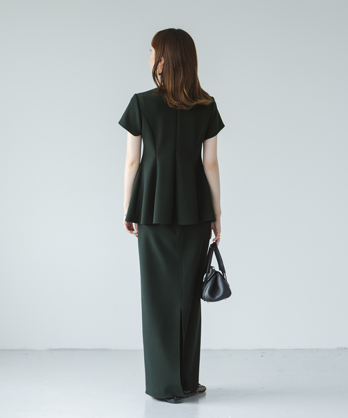 追加》【洗える】コンフォートジャージーライクタイトスカート 5