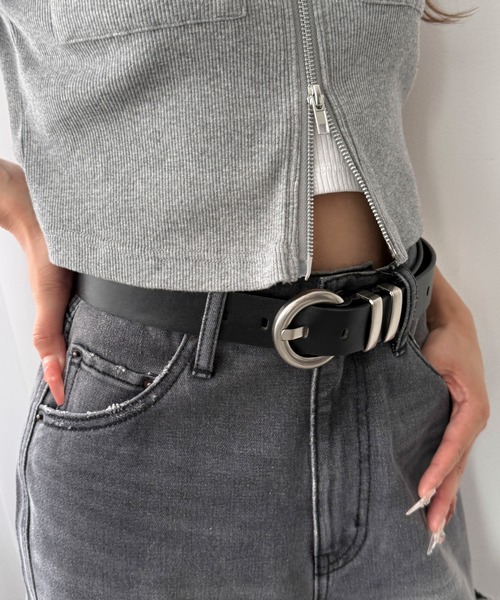 WEGO（ウィゴー）の「WEGO/Lモードベルト（ベルト・メンズ・ブラック・FREE）」の2枚目の写真